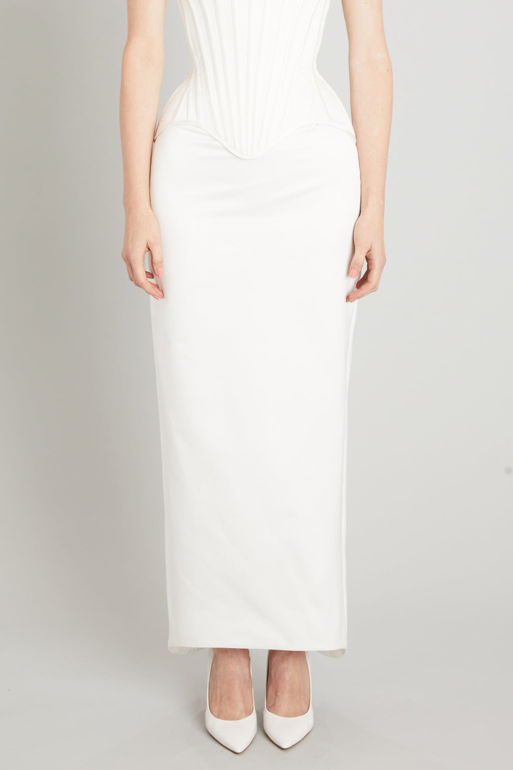 Ankle-length Wasp Skirt in Matte Satin – Wiederhoeft