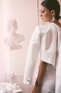 Cropped Jacket in Matte Satin