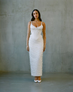 Ankle-Length Crystal Chandelier Skirt