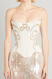 Wasp Corset with Bow Embroidery