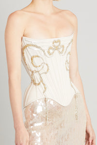 Wasp Corset with Bow Embroidery