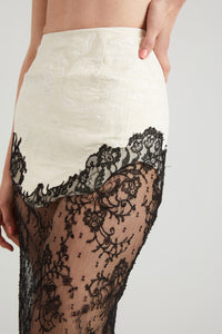 Wasp Skirt with Lace Applique