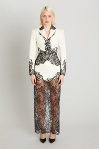 Salon Jacket with Lace Applique