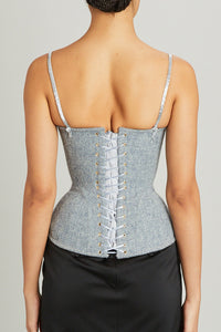 Salon Corset with Breastplate Embroidery