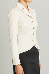 Salon Jacket in Ivory Moire