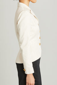 Salon Jacket in Ivory Moire