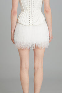 Crystal Fringe Mini Skirt