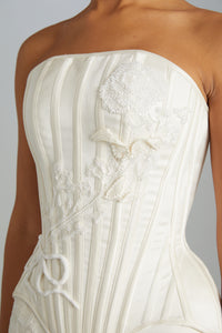 Julie Corset with Carnation Embroidery