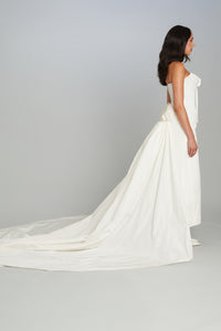Ophelia Skirt in White Taffeta