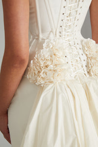 Ophelia Skirt in White Taffeta