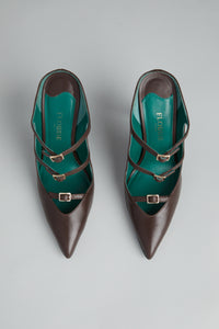 Vienna Mule in Brown Leather