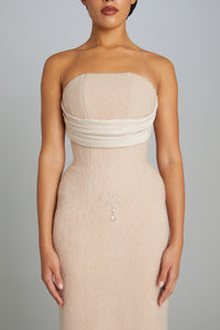 Historian Gown in Blush Wool