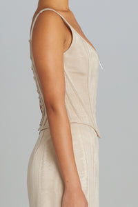 Venus Corset in Limestone Moire