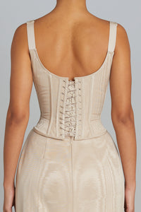 Venus Corset in Limestone Moire