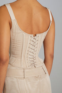 Venus Corset in Limestone Moire