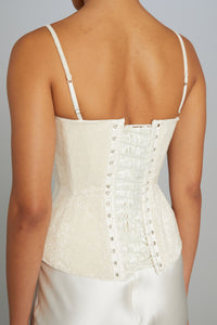 Valerie Corset in Off-White Beads