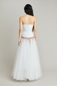 BRIDAL GODET HARDWARE GOWN