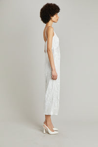 WHITE BEADED EURYDICE SLIP