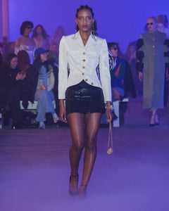 Salon Jacket in Ivory Moire