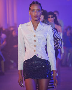Salon Jacket in Ivory Moire