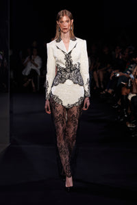 Salon Jacket with Lace Applique