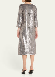 Lingerie Dress in Silver Sequins Wiederhoeft Lingerie Dress in Silver Sequins Wiederhoeft