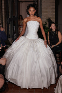 Norma Gown in White Silk Taffeta