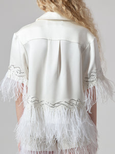 EMBROIDERED PAJAMA BLOUSE