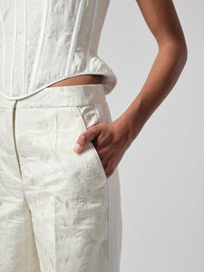 JACKIE CORSET IN FLORAL JACQUARD