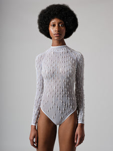 PEARL EMBROIDERED LEOTARD