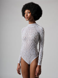 PEARL EMBROIDERED LEOTARD