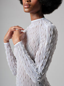 PEARL EMBROIDERED LEOTARD