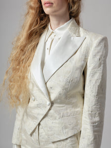 CROPPED TUXEDO JACKET